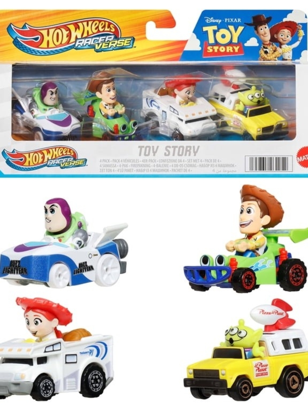Hot Wheels Toy Story 4-Pack Disney Pixar NWT